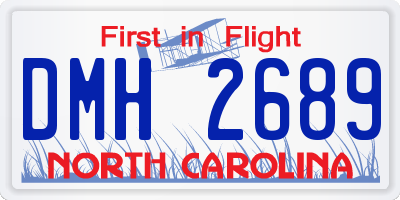 NC license plate DMH2689