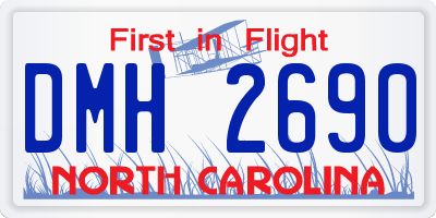 NC license plate DMH2690