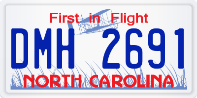 NC license plate DMH2691