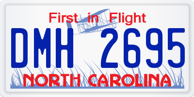 NC license plate DMH2695