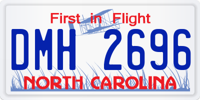 NC license plate DMH2696