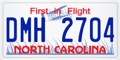 NC license plate DMH2704