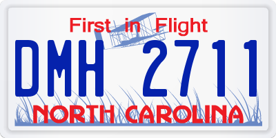 NC license plate DMH2711