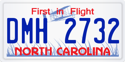NC license plate DMH2732