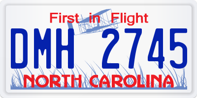 NC license plate DMH2745