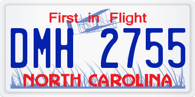 NC license plate DMH2755