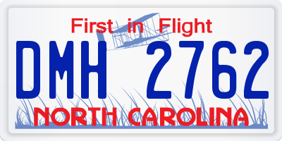 NC license plate DMH2762