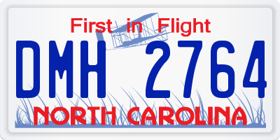 NC license plate DMH2764