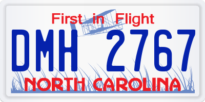 NC license plate DMH2767