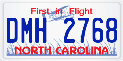 NC license plate DMH2768