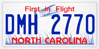 NC license plate DMH2770