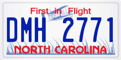 NC license plate DMH2771