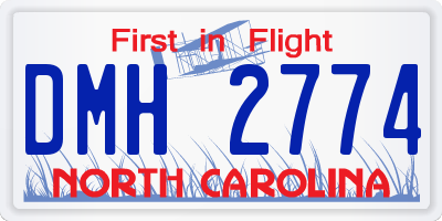 NC license plate DMH2774