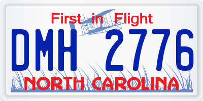 NC license plate DMH2776