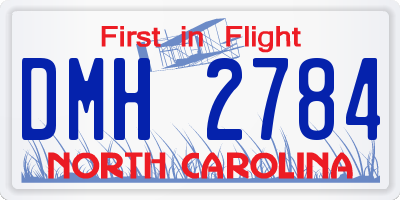 NC license plate DMH2784