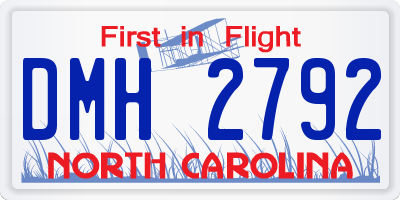 NC license plate DMH2792