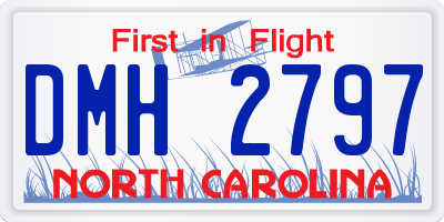 NC license plate DMH2797