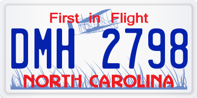 NC license plate DMH2798