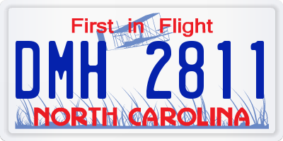 NC license plate DMH2811
