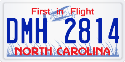NC license plate DMH2814