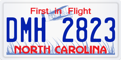 NC license plate DMH2823