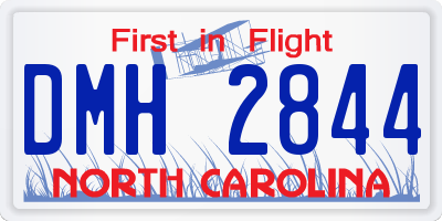 NC license plate DMH2844
