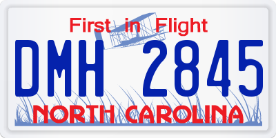 NC license plate DMH2845