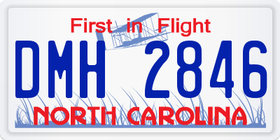 NC license plate DMH2846