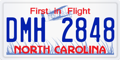 NC license plate DMH2848