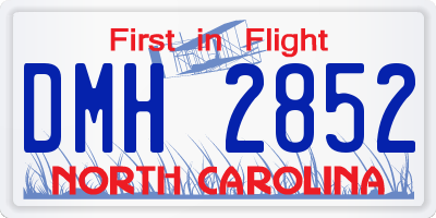 NC license plate DMH2852