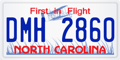 NC license plate DMH2860