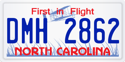 NC license plate DMH2862