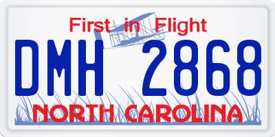 NC license plate DMH2868