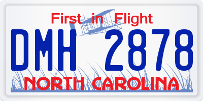 NC license plate DMH2878