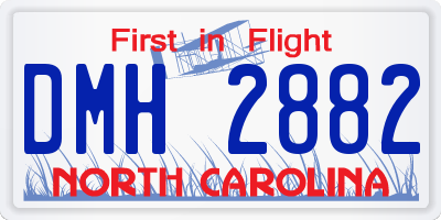 NC license plate DMH2882