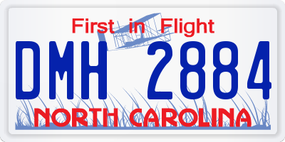 NC license plate DMH2884