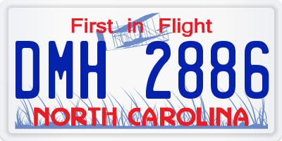 NC license plate DMH2886