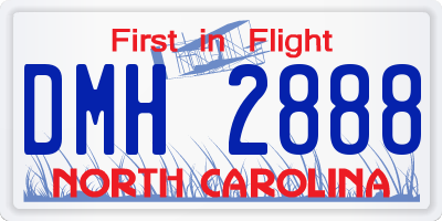 NC license plate DMH2888