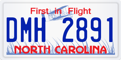 NC license plate DMH2891