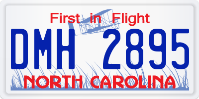 NC license plate DMH2895