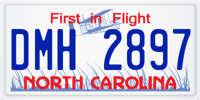NC license plate DMH2897