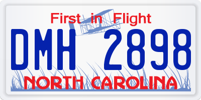NC license plate DMH2898