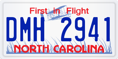 NC license plate DMH2941