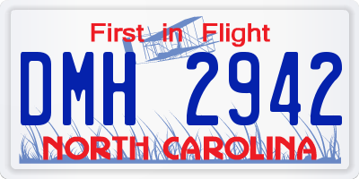 NC license plate DMH2942