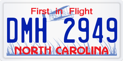 NC license plate DMH2949