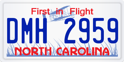 NC license plate DMH2959