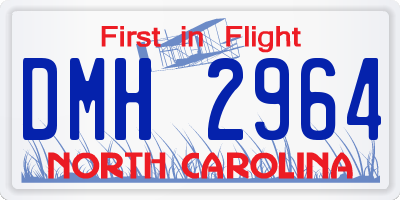 NC license plate DMH2964