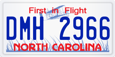 NC license plate DMH2966