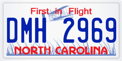 NC license plate DMH2969