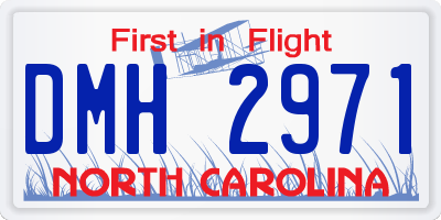 NC license plate DMH2971